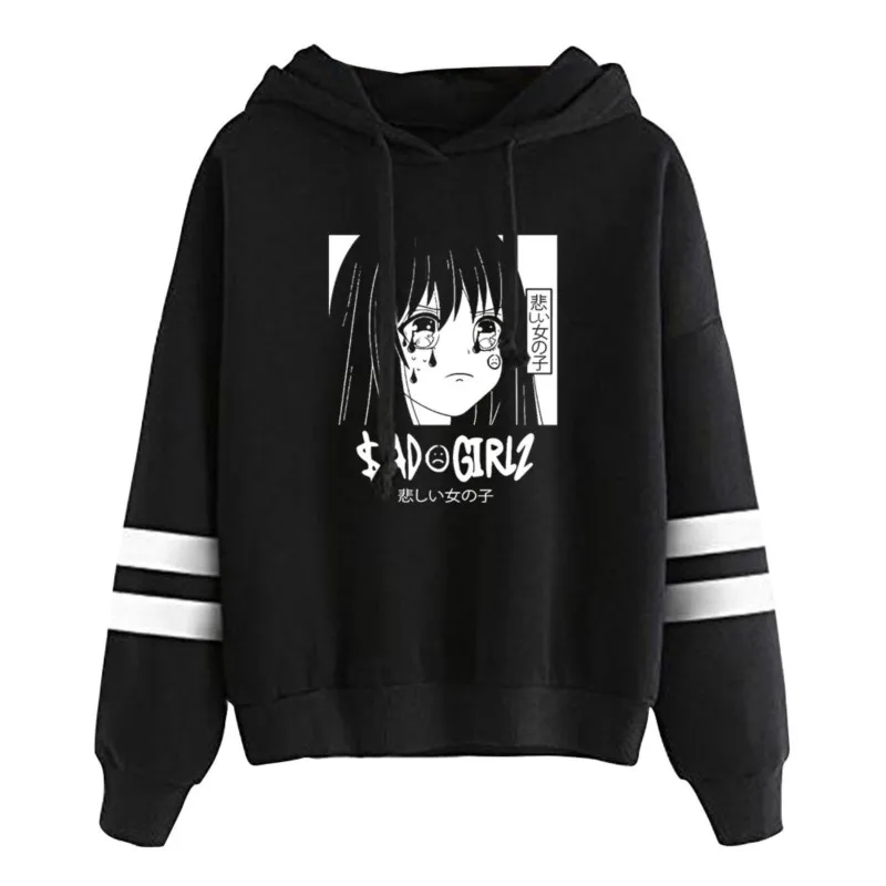 Толстовка Junior H SAD GIRLZ мужской и женский топ с капюшоном длинными рукавами пуловер