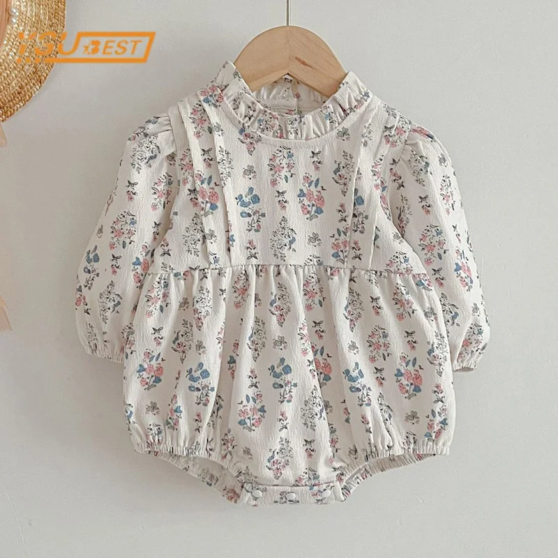 Детский комбинезон с длинным рукавом милым принтом