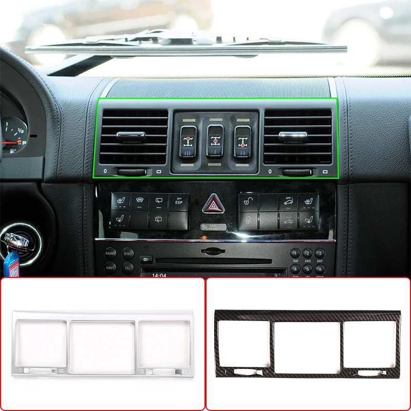 

For Mercedes-Benz G-Class W463 G500 G55 2004-2011 Car Central Control Air Conditioning Air Outlet Frame Decoration Accessory