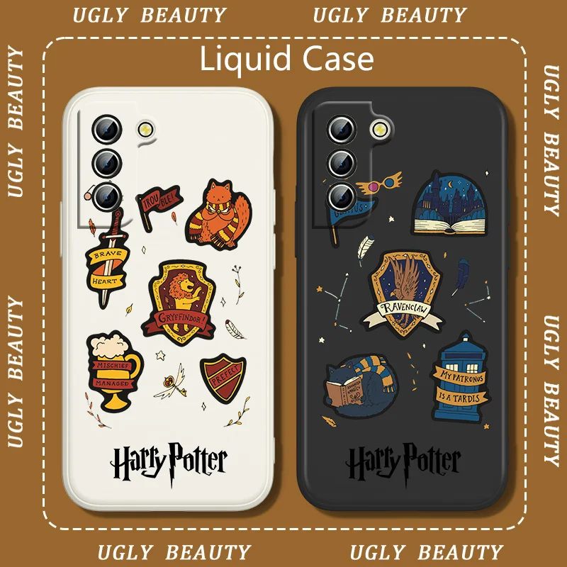 

Harry-Potterre Anime Phone Case For Samsung Galaxy S10 S20 S21 S22 Pro Plus Lite Note10 Note20 Liquid Rope Funda Cover Soft Capa