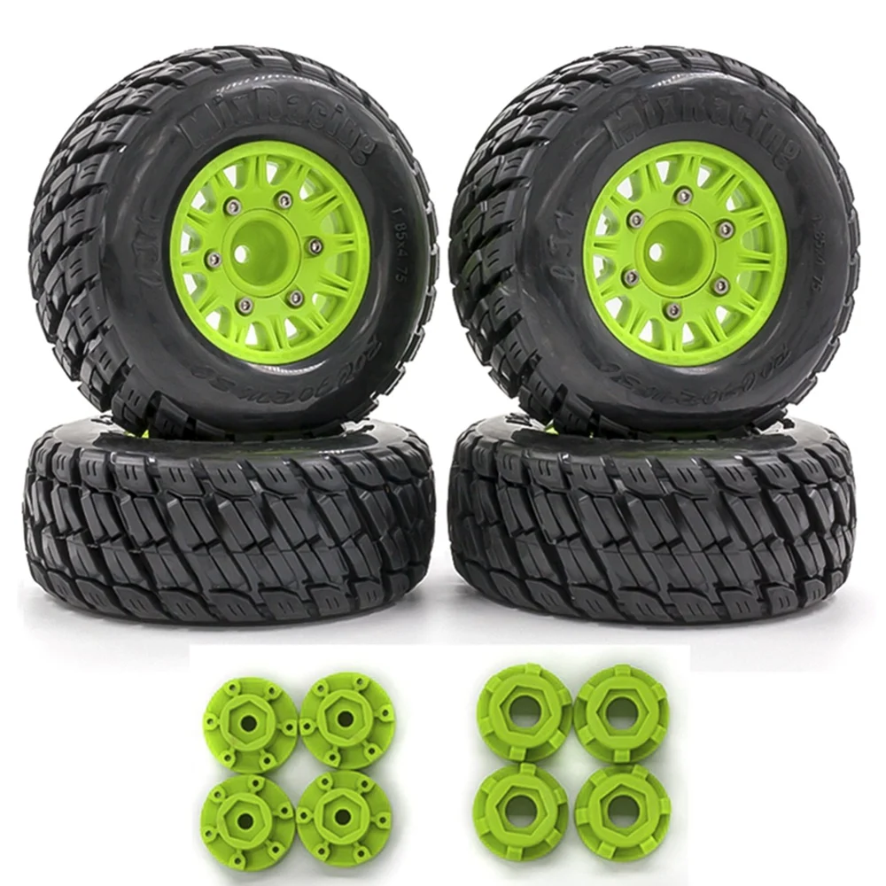 

4Pcs 1/8 1/10 Short Course Truck Tire Tyre Wheel 12&14&17mm Hex for Traxxas Arrma HSP Tamiya HPI Kyosho Hobao RC Car,4