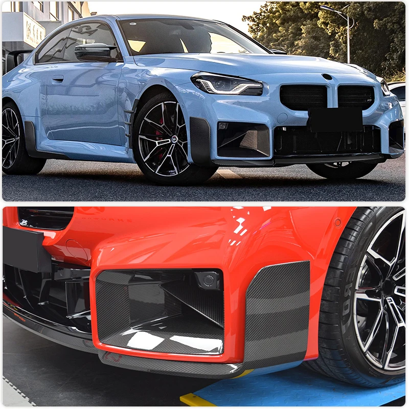 Передний бампер из углеродного волокна вентиляционные накладки для BMW 2 серии G87 M2