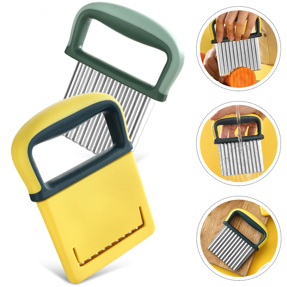 

Potato Crinkle Chopper Slicer Wavy Tool Cutting Vegetable Fry Cheese Manual Cucumberportable Salad Kitchen Stainless Wave Carrot