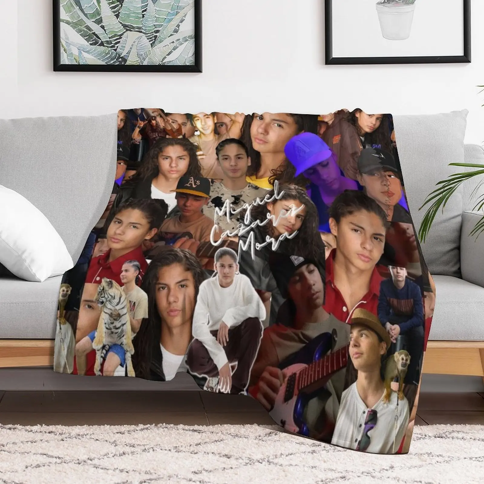 Бесшовный коллаж Мигеля казареза Мора с подписью-2 одеяла милые декоративные