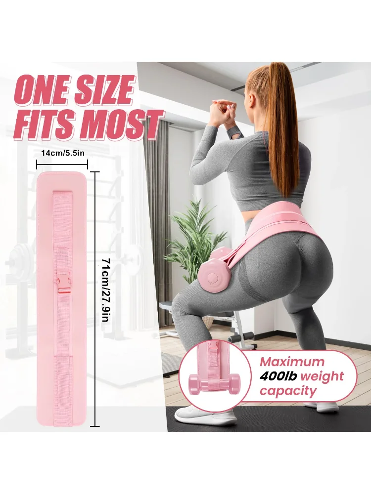 Фото Пояс для упражнений на ягодицы (Hip Thrust Belt) – утолщенный и расширенный, удобный для гантелей, гирь или дисков №2