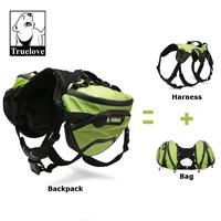 truelove dog backpack harness waterproof outdoor pet dog backpack camping training hiking backcountry pet backpacks for dogs
