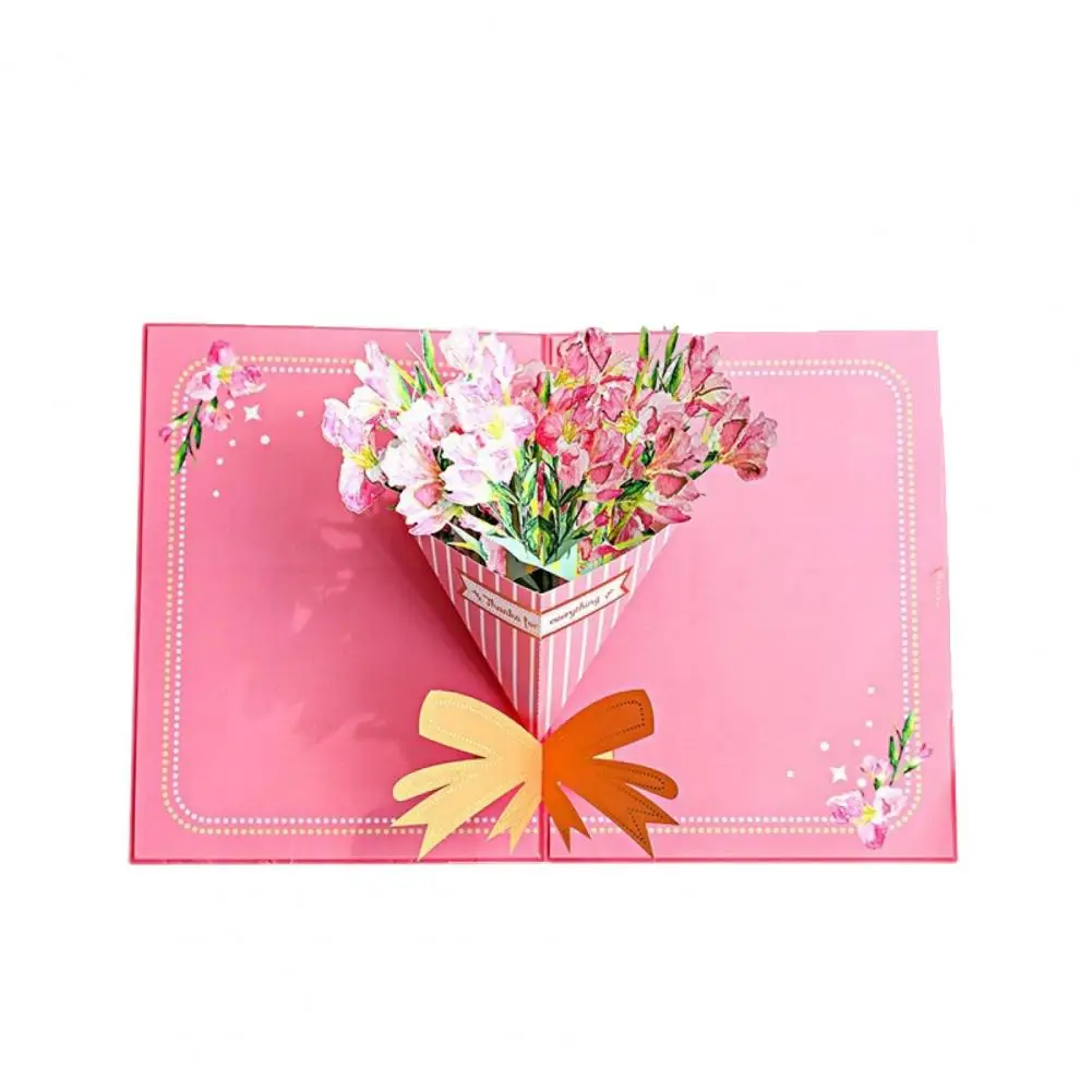 

Portable Beautiful Paper Art Greeting Card Multipurpose Mothers Day Greeting Card 3D Effect for Festival