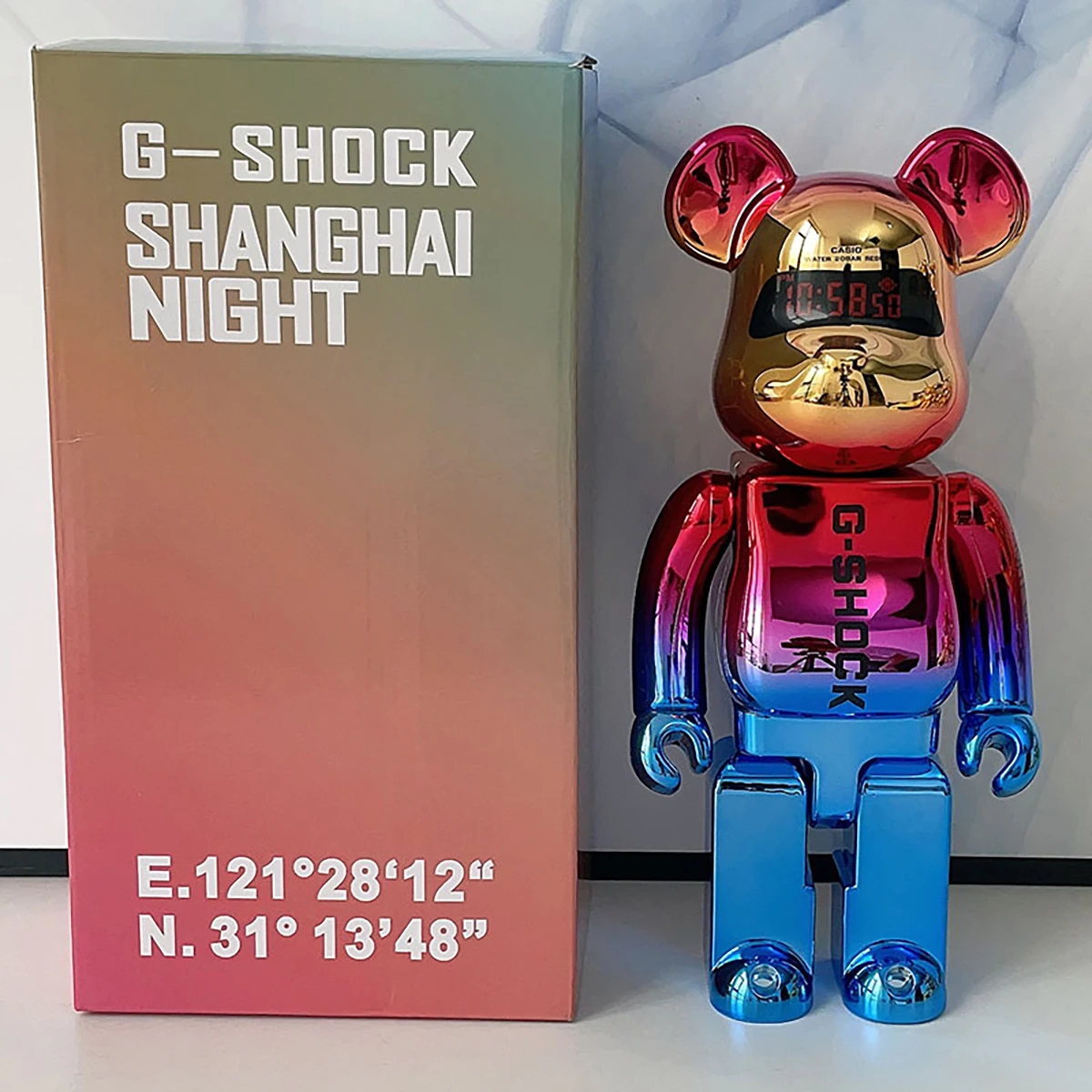 

Bearbrick400 % строительный блок медведь Ван Гога медведь звездное небо красочное Гальваническое ручное изготовление Be @ rbricklys украшение приливна...