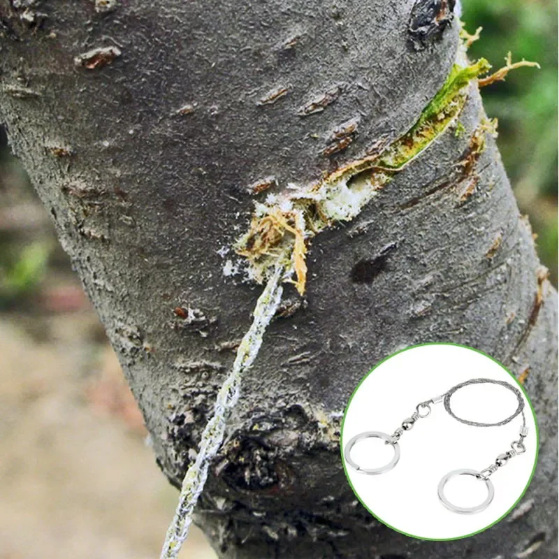 

Survival Gear Stainless Steel Wire Saw Wood Outdoor Camping Hiking Manual Hand Steel Rope Chain Saw Travel Tool