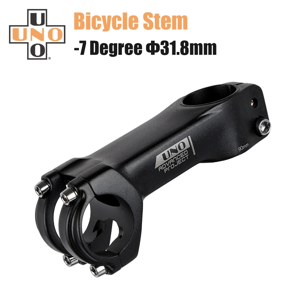 

UNO Integrated Bicycle Handlebar Stem Road Bike Stem -7 Degree 31.8 Road Stem 70-120mm Handle Bar Extender Road Power Bicycle