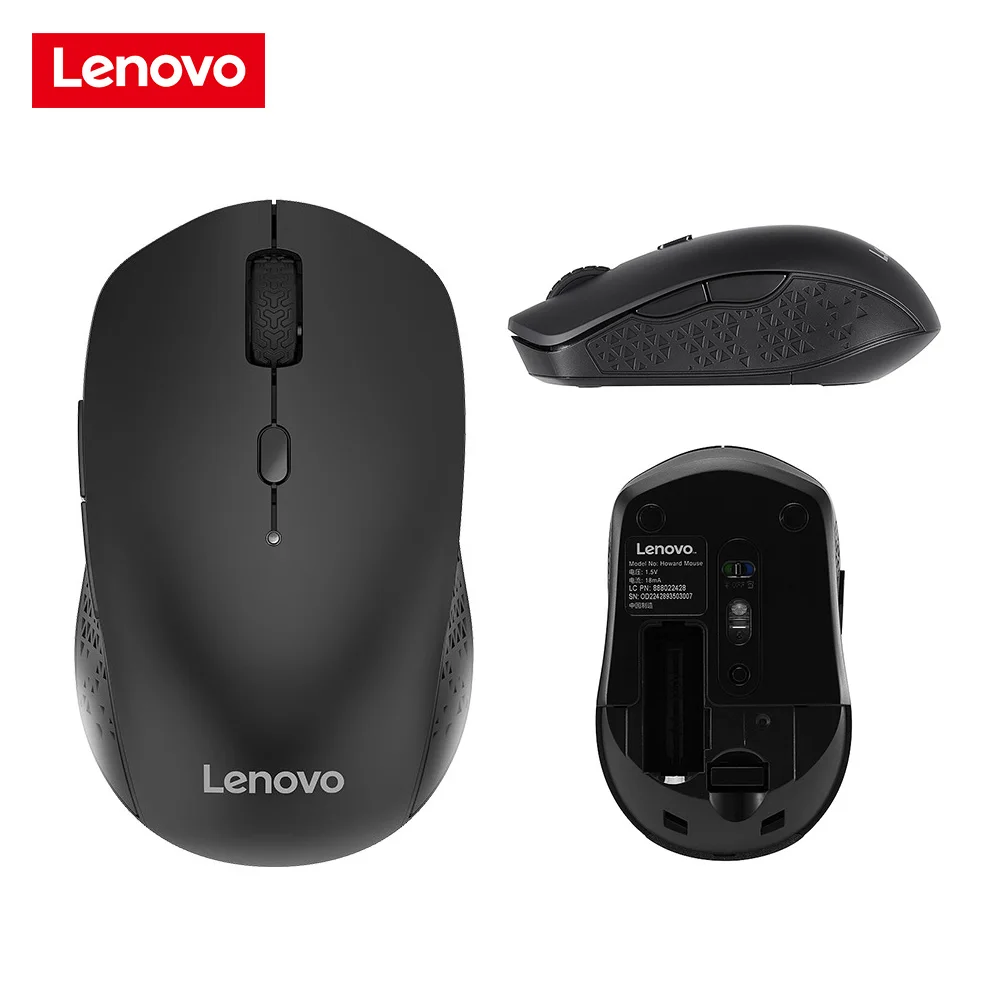 Беспроводная Bluetooth-мышь Lenovo 1600 точек/дюйм с USB-приемником |