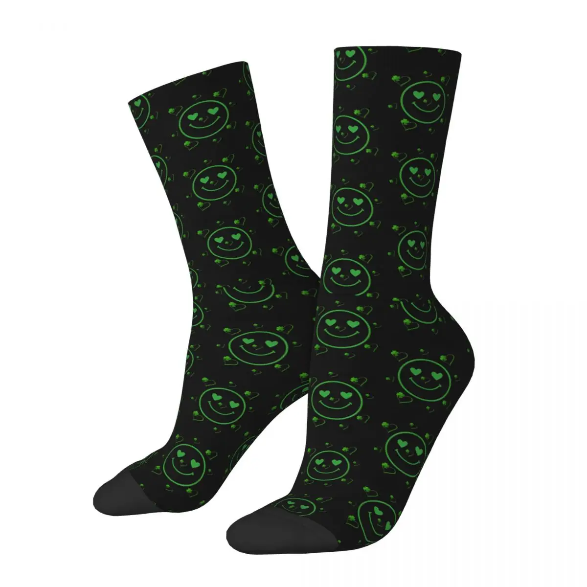 

Funny Happy Men's Socks Smile Vintage Harajuku St. Patrick's Day Hip Hop Casual Crew Crazy Sock Gift Pattern Printed