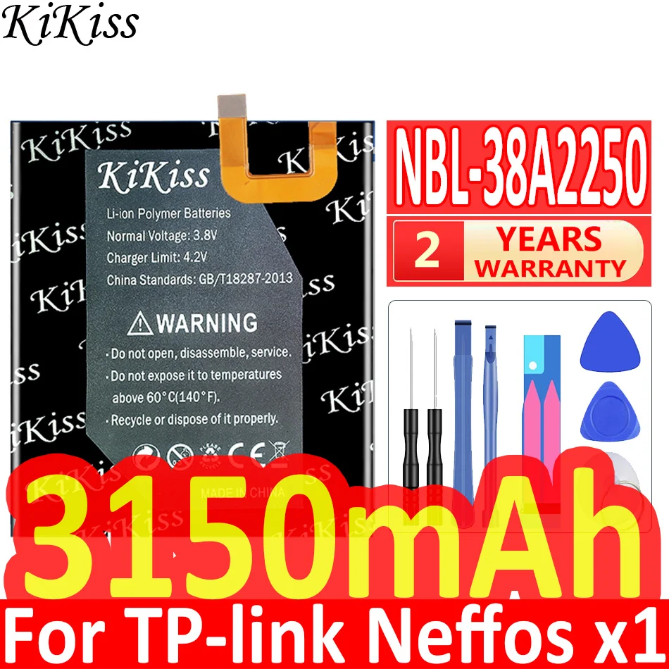 

KiKiss NBL-38A2250 Battery For TP-link Neffos X1 32GB,3150mAh Mobile Phone Battery Batteria + Free Tools