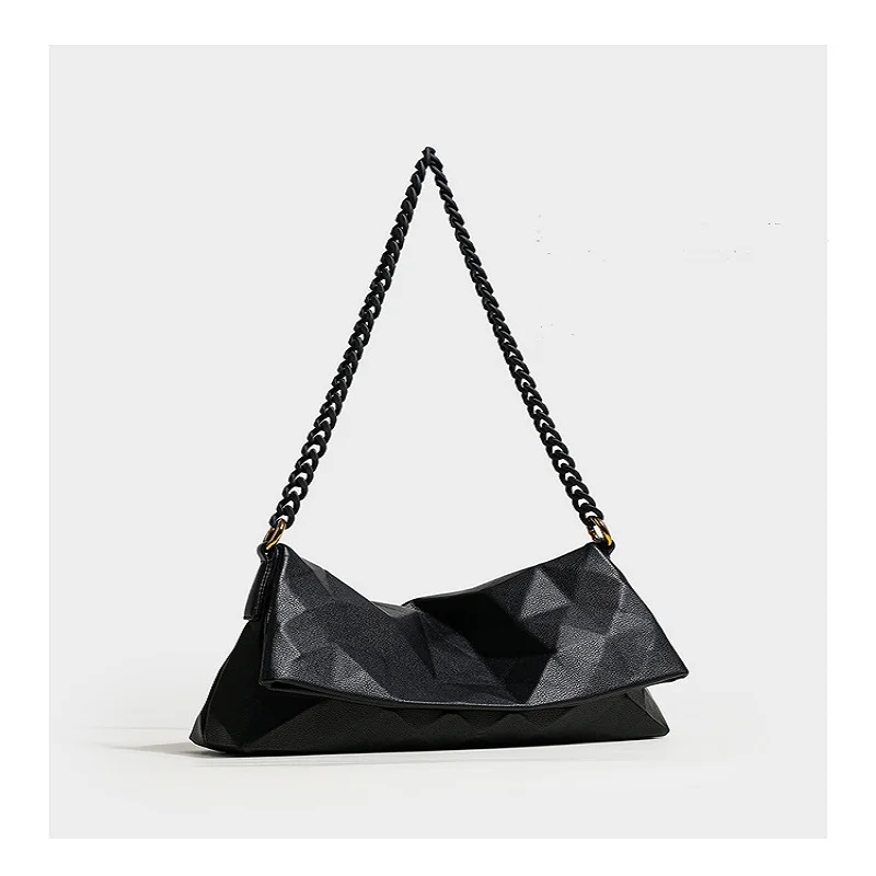 

2022 Fashion Women's New Luxury Geometric Underarm Bag Shoulder Messenger Bag Hand Diamond Bag Chain and Leather Strap