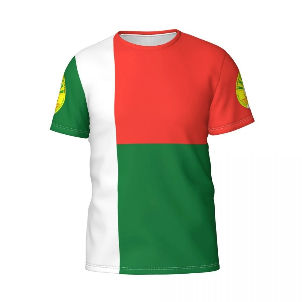 

Custom Name Number Madagascar Flag Emblem 3D T-shirts For Men Women Tees jersey team Clothes Soccer Football Fans Gift T shirt
