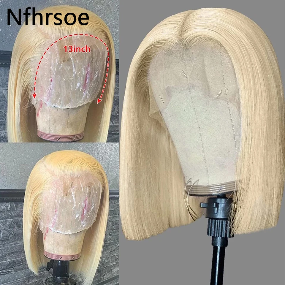 

Парик из 613 цветных человеческих волос короткий Боб 13X 4 парики на сетке спереди для женщин медово-светлый 613 прозрачный прямой парик на сетке предварительно выщипанный