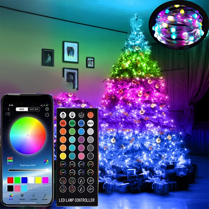 

Уличная гирлянда RGB с Bluetooth и управлением через приложение