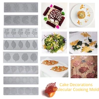 chocolate silicone mold printing pad leaf ssugar turning lace pad coral maple leaf baking mold western ccold dishes plug in