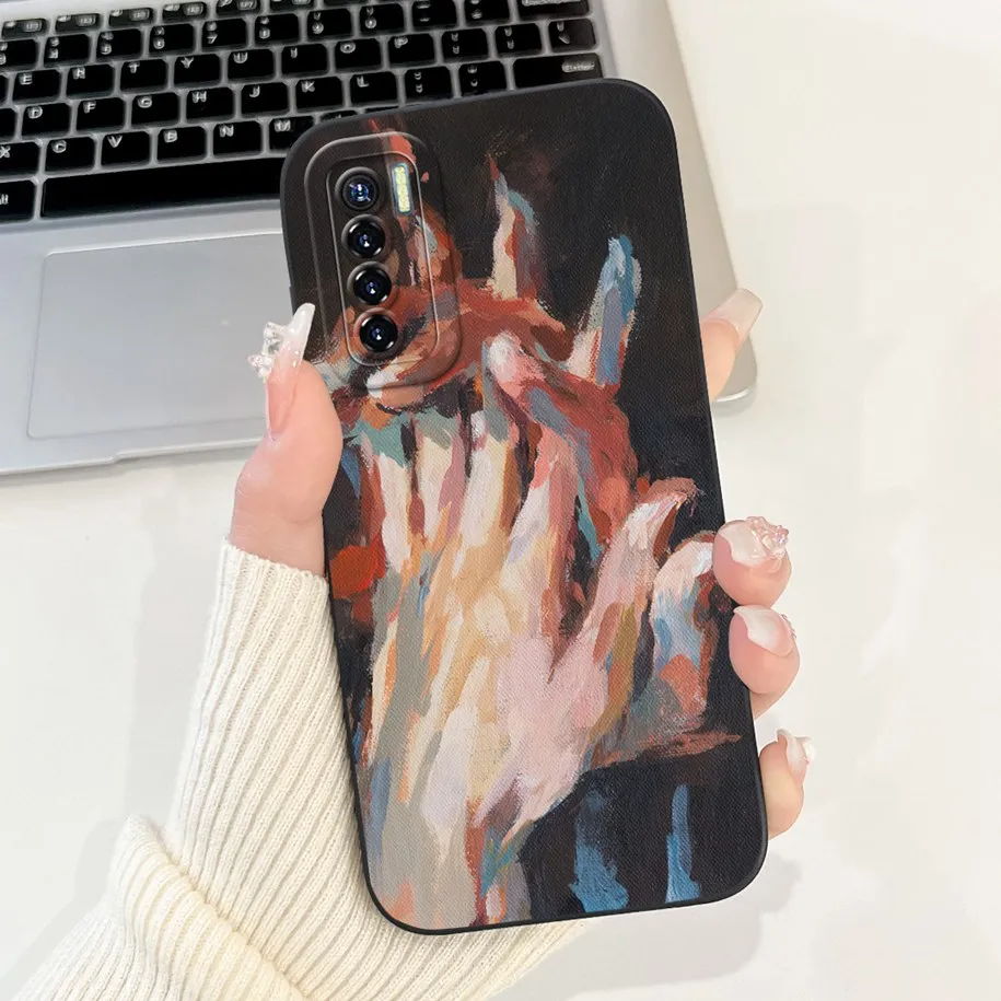 Чехол для Tecno Camon 17 чехол Pro P Liquid Silicone Cute Panda телефона CG8 CG8h Camon17