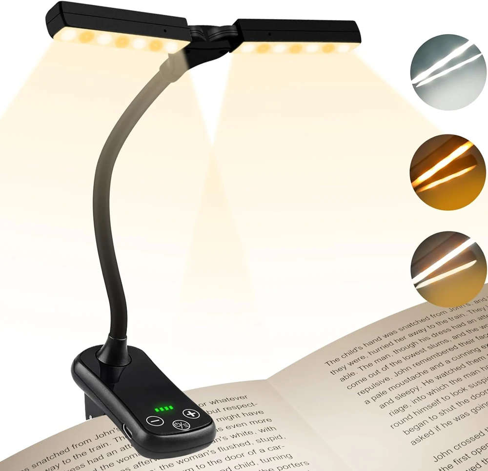 

Портативная книжная лампа 14 LED 3 цвета