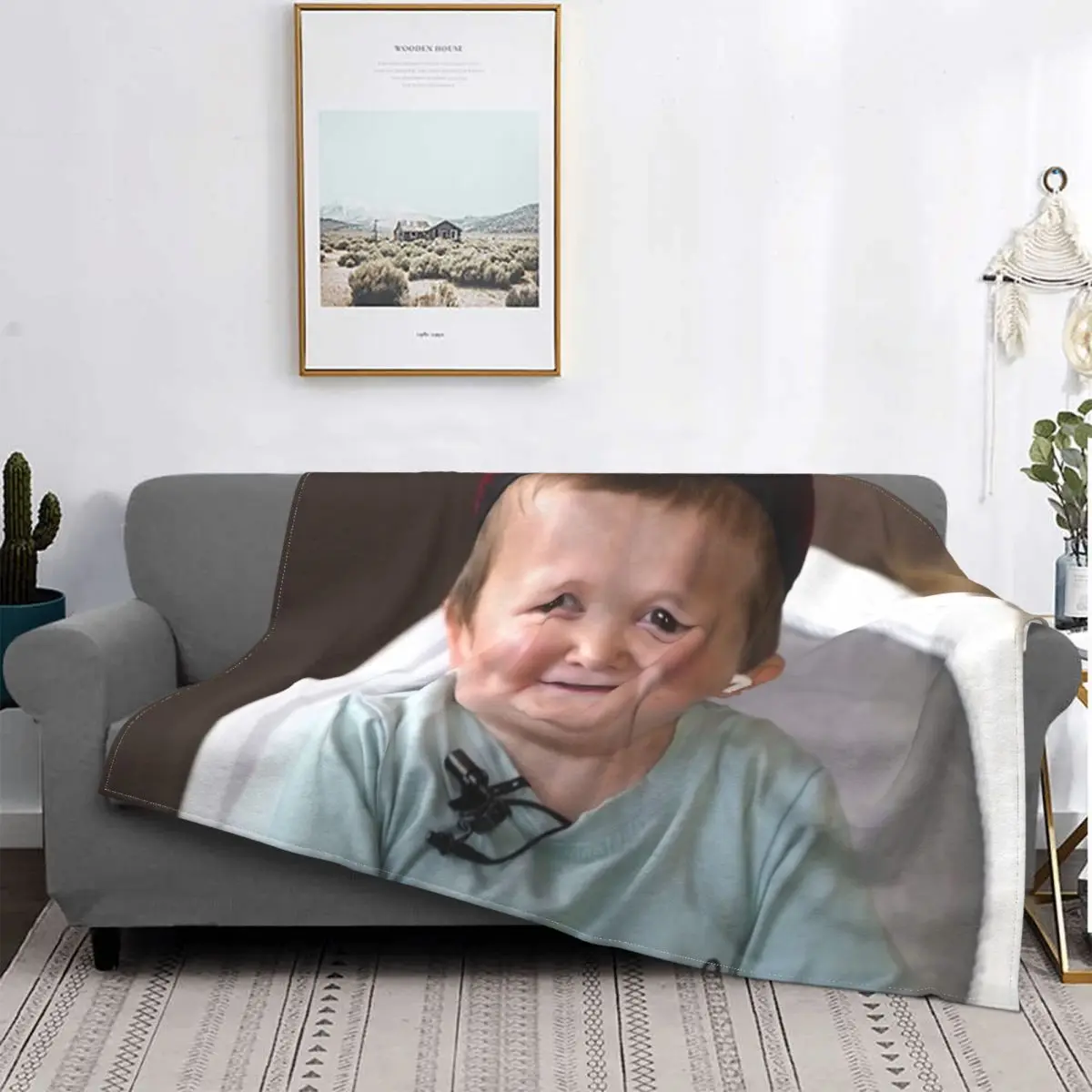 

Hasbulla Magomedov Meme Blankets Warm Flannel Hasbullah Throw Blanket for Bedding Couch Bedspread