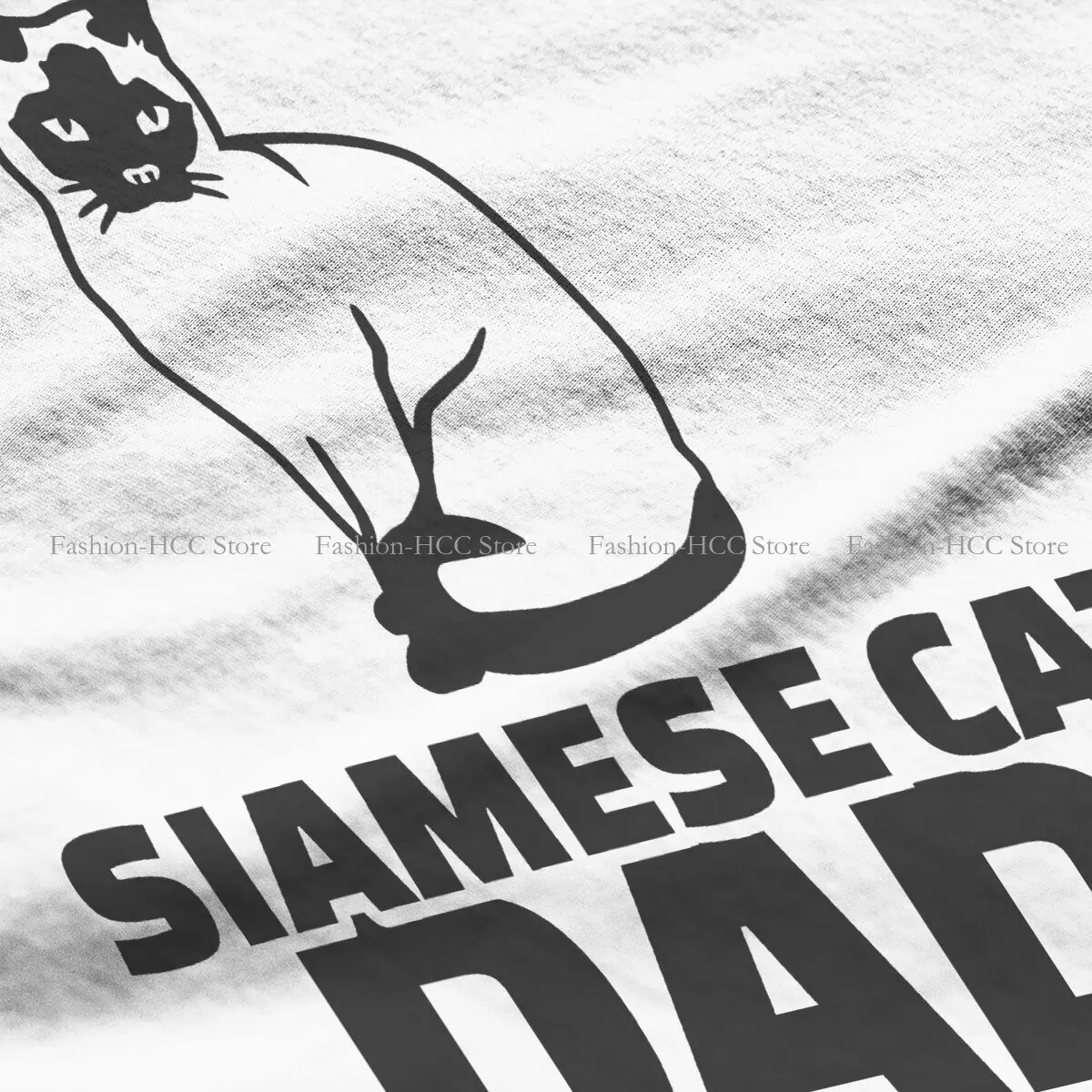 Футболка из полиэстера с сиамским котом в стиле хип-хоп