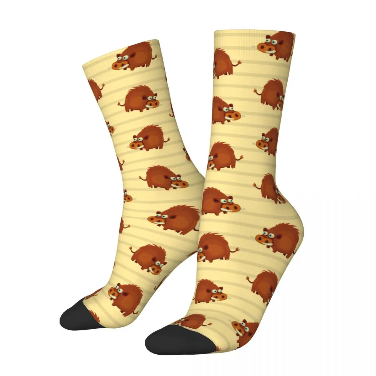 

Funny Wild Boar Swine Pig Cartoon Stuff Crew Socks Non-slip Skateboard Crew Socks Cotton for Unisex Small Gifts