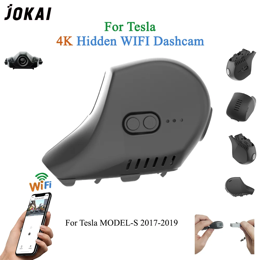

For Tesla Model S 2017 2018 2019 Front and Rear 4K Dash Cam for Car Camera Recorder Dashcam WIFI Car Dvr Recording Devices