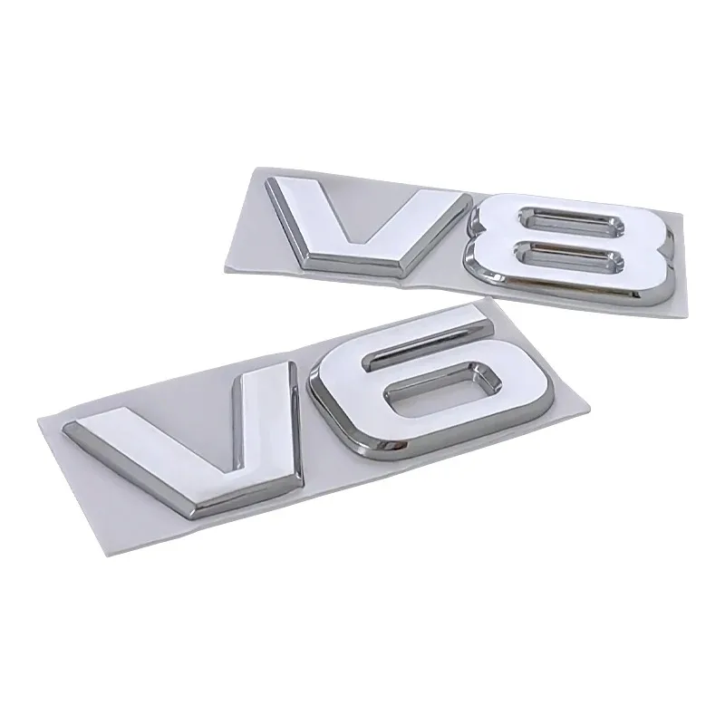 Металлическая универсальная 3d-эмблема для автомобильного брызговика V6 V8