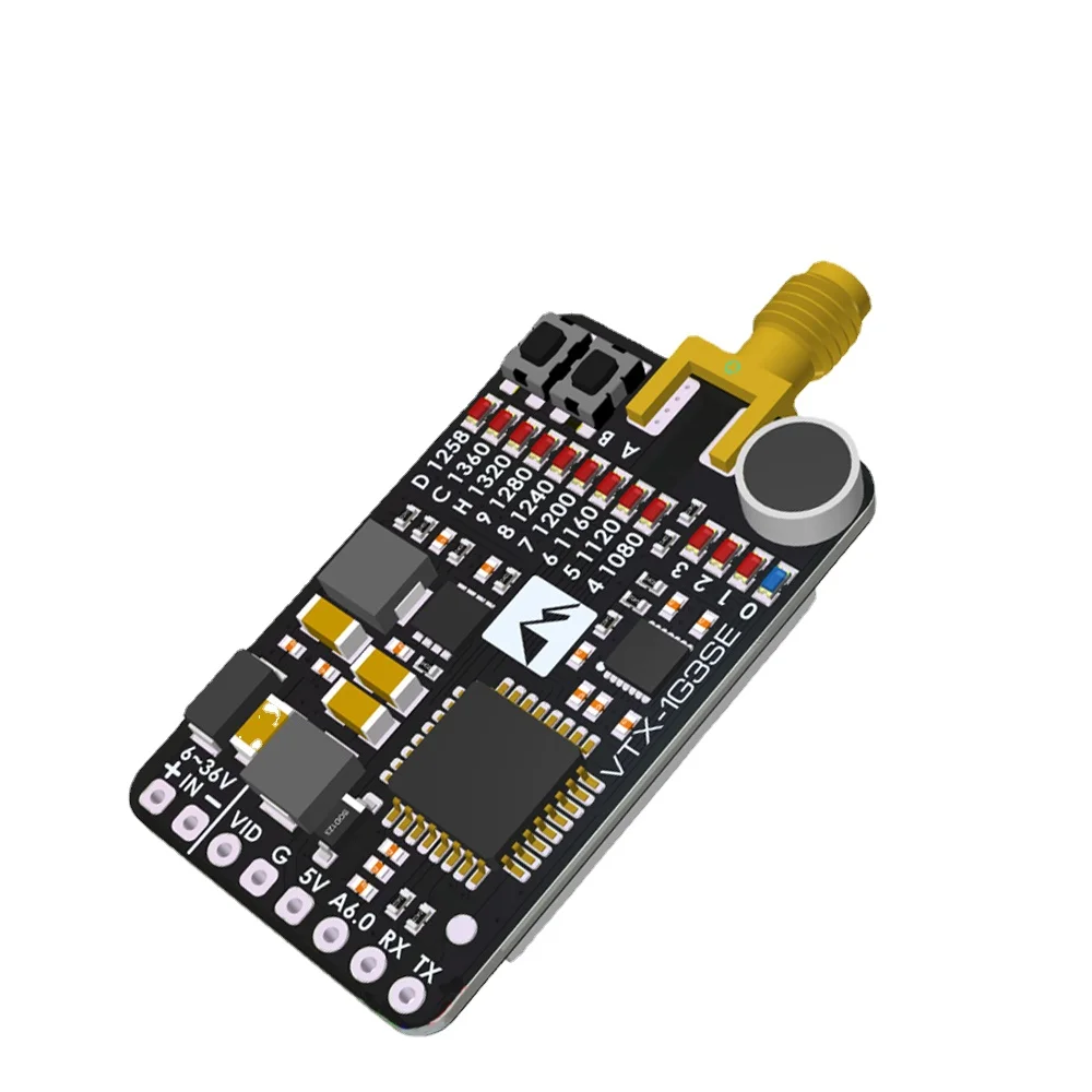 MATEK VTX-1G3SE 1 2 GHz/1 3 GHz 9CH RX 0 mW 25mW 200mW 800mW @ 12V в видео передатчике VTX NTSC или PAL 6-36V для дрона