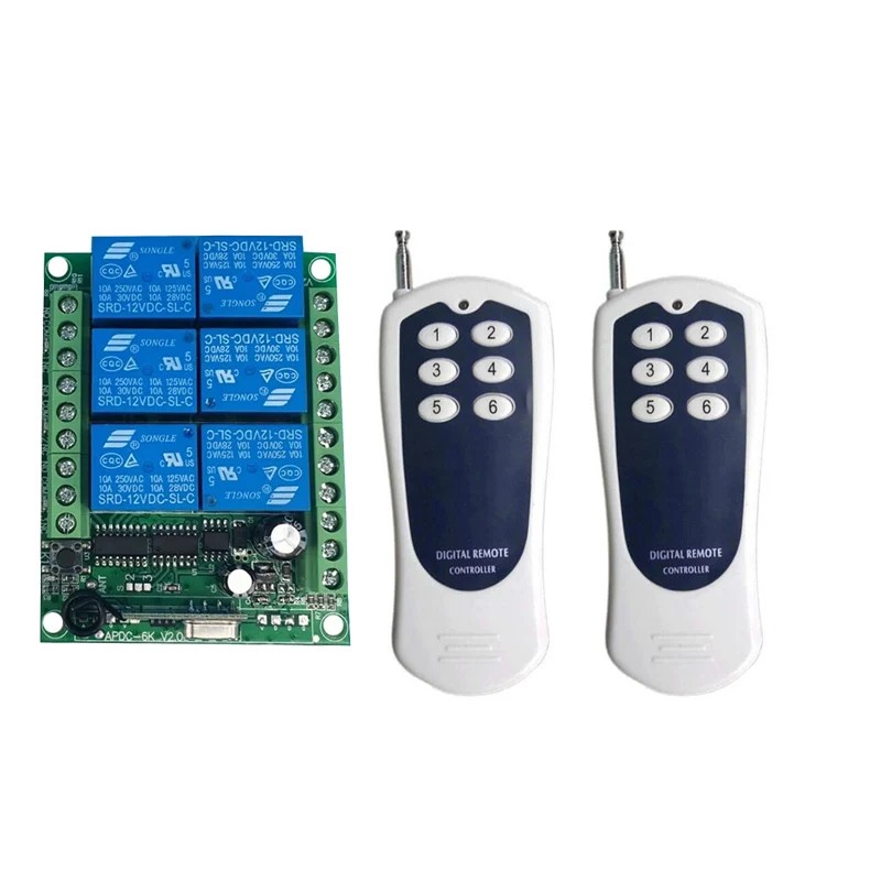 Интеллектуальный контроллер переключателя постоянного тока 12 В 24 6 каналов RF