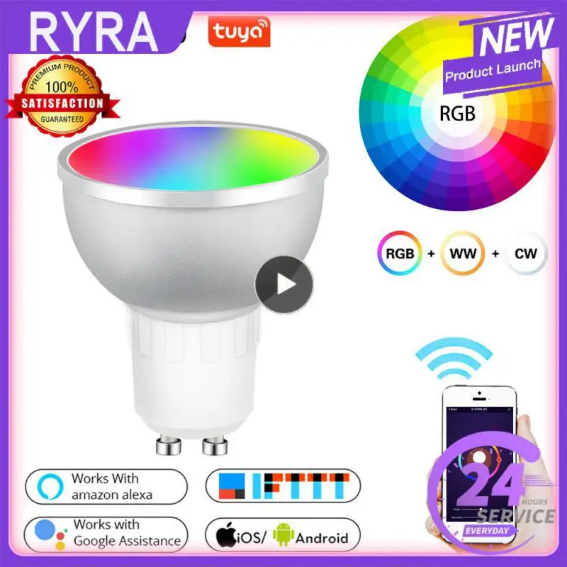 

Smart Spotlight Rgbcw Zigbee 3.0 Led Lamp Wireless Smart Led Lamp Work With Smart Life Alexa Home Timer