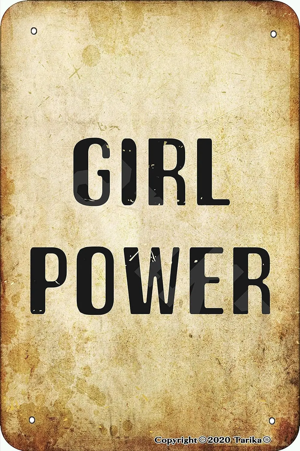 JUFOTK Grl Power Metl Tn Sgns Femnsm Retro Typogrphc Плакаты Plque Decorton Gfts для женщин Домашняя спальня Cfe Wll