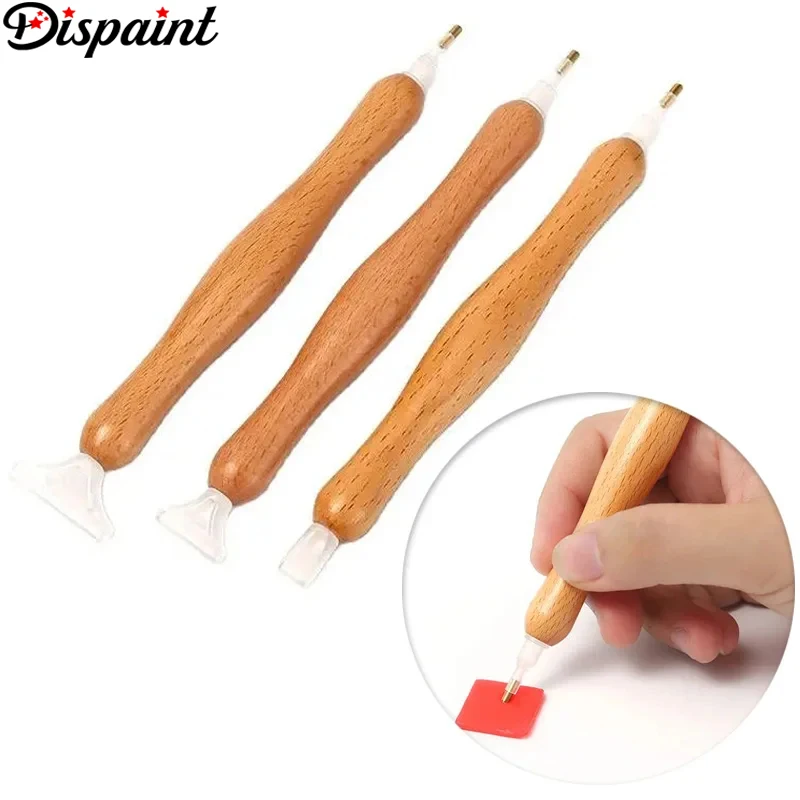 Dispaint новая 5D алмазная живопись деревянная точка ручка инструмент двойной