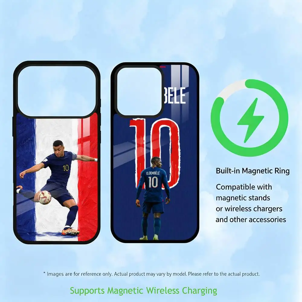 Фото Чехол для телефона Football for Dembele для iPhone 17, 16, 15, 14, 13, 12, 11 Plus, Pro с поддержкой магнитной беспроводной зарядки №1