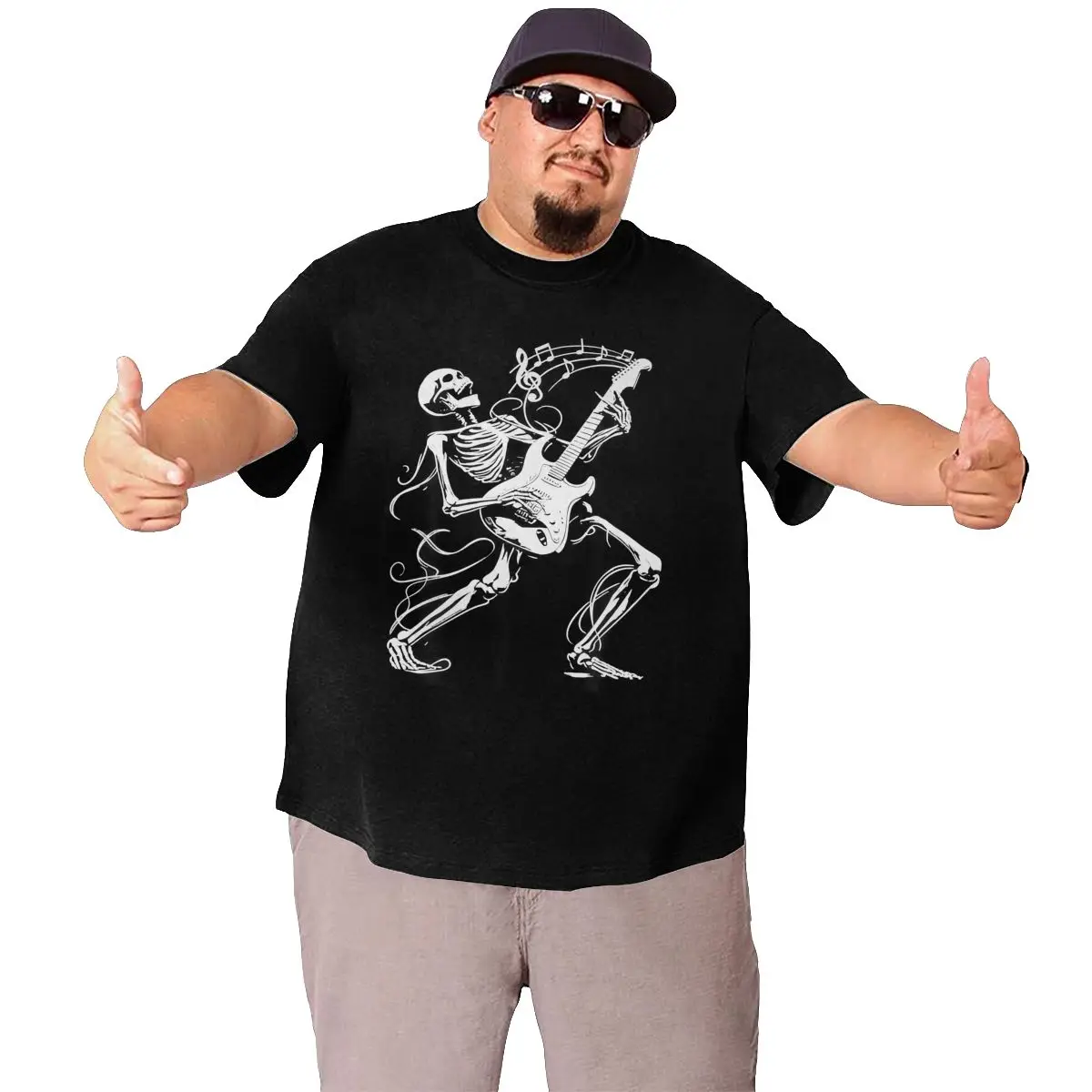 Футболка с музыкальным черепом большие размеры футболки для больших и высоких