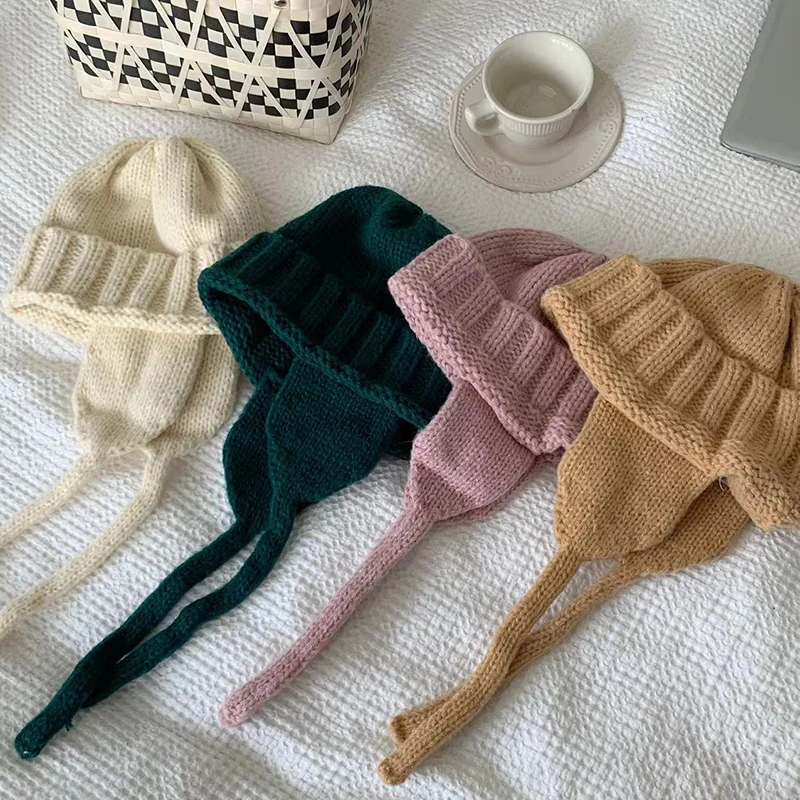 Вязаные шапки для женщин зимняя теплая вязаная Балаклава шапка Skullies уличная