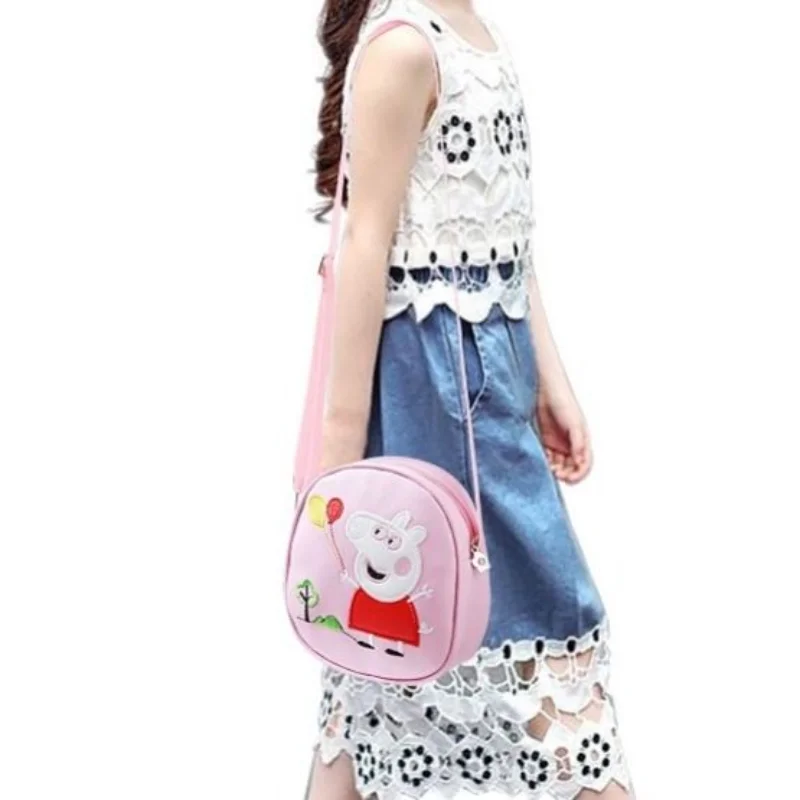 

Peppa Pig anime cartoon new exquisite messenger bag Peggy children's boy bag girl cute princess girl fashion mini shoulder bag