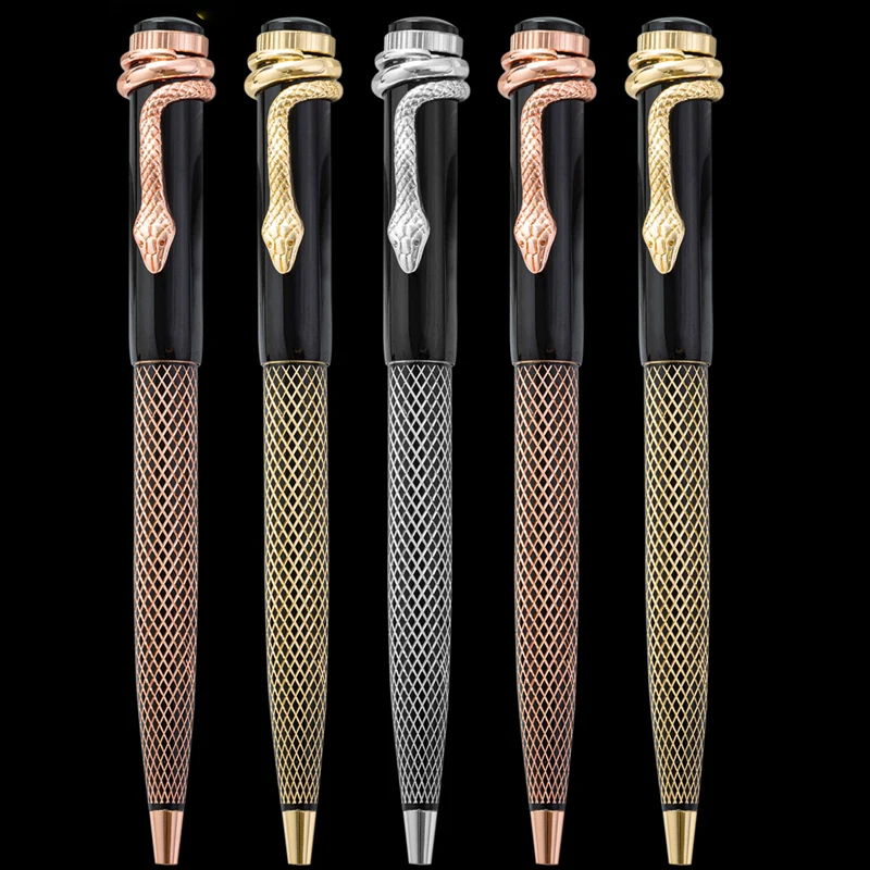 

High Quality Full Metal Snake Shape Ballpoint Pen Business Men Birthday Gift Writing Pen Buy 2 Send Gift