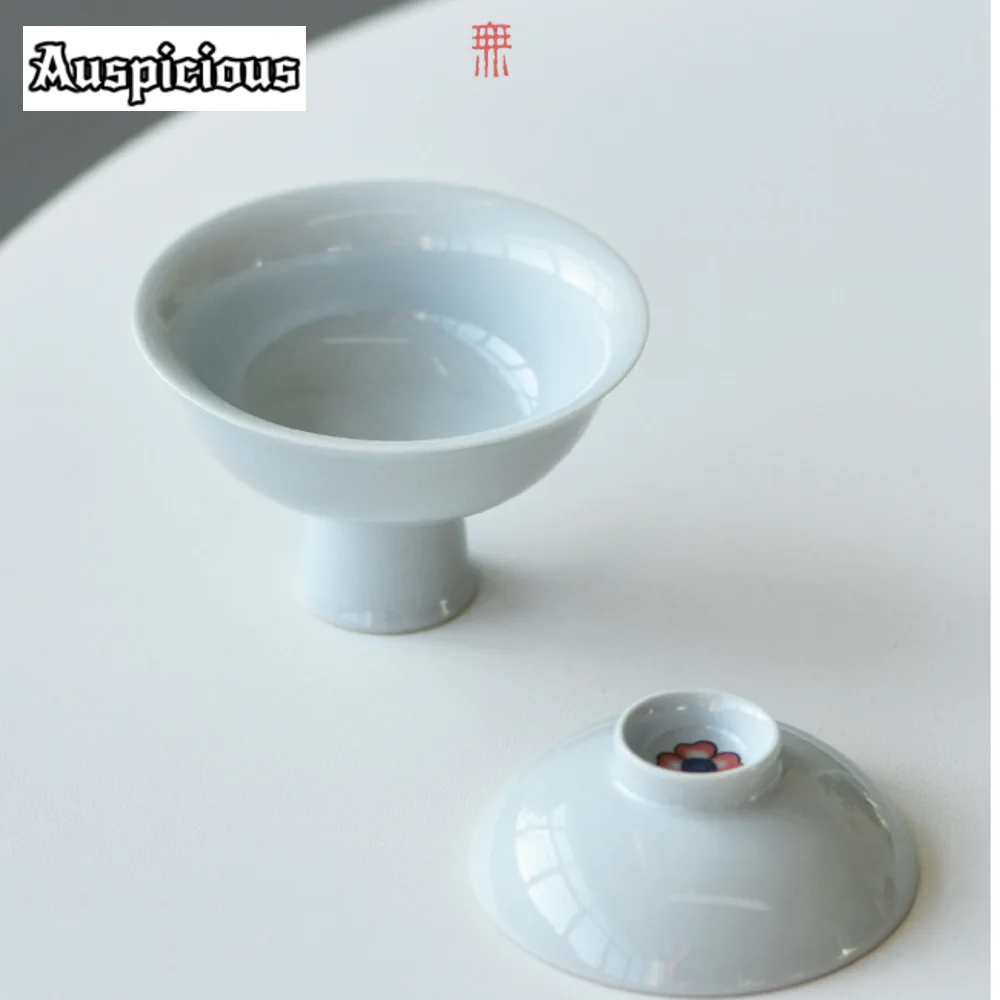 70 мл керамическая чаша с покрытием высокой стопы 45 градусов маленький цветочный