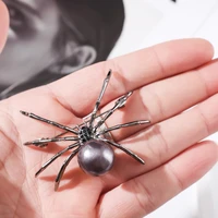 black spider pearl insect brooch pins female corsage gifts men accessories korean fashion personality corsage lapel jewelry