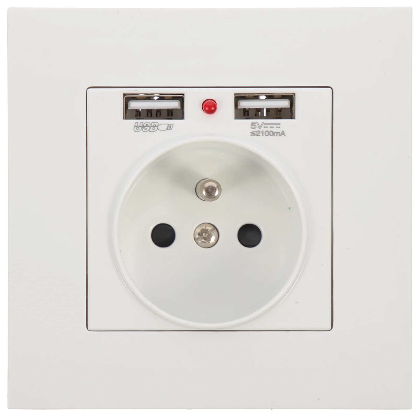 

86 Type Double USB Socket Wall Outlet Receptacle Wall Socket USB Receptacle Concealed Panel Socket