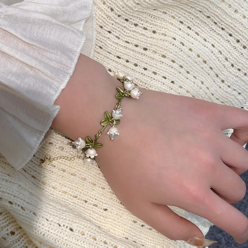 

Confident Temperament Fairy Sweet Bangle Bracelet Girls Flowers Friendship Bracelets Jewellery