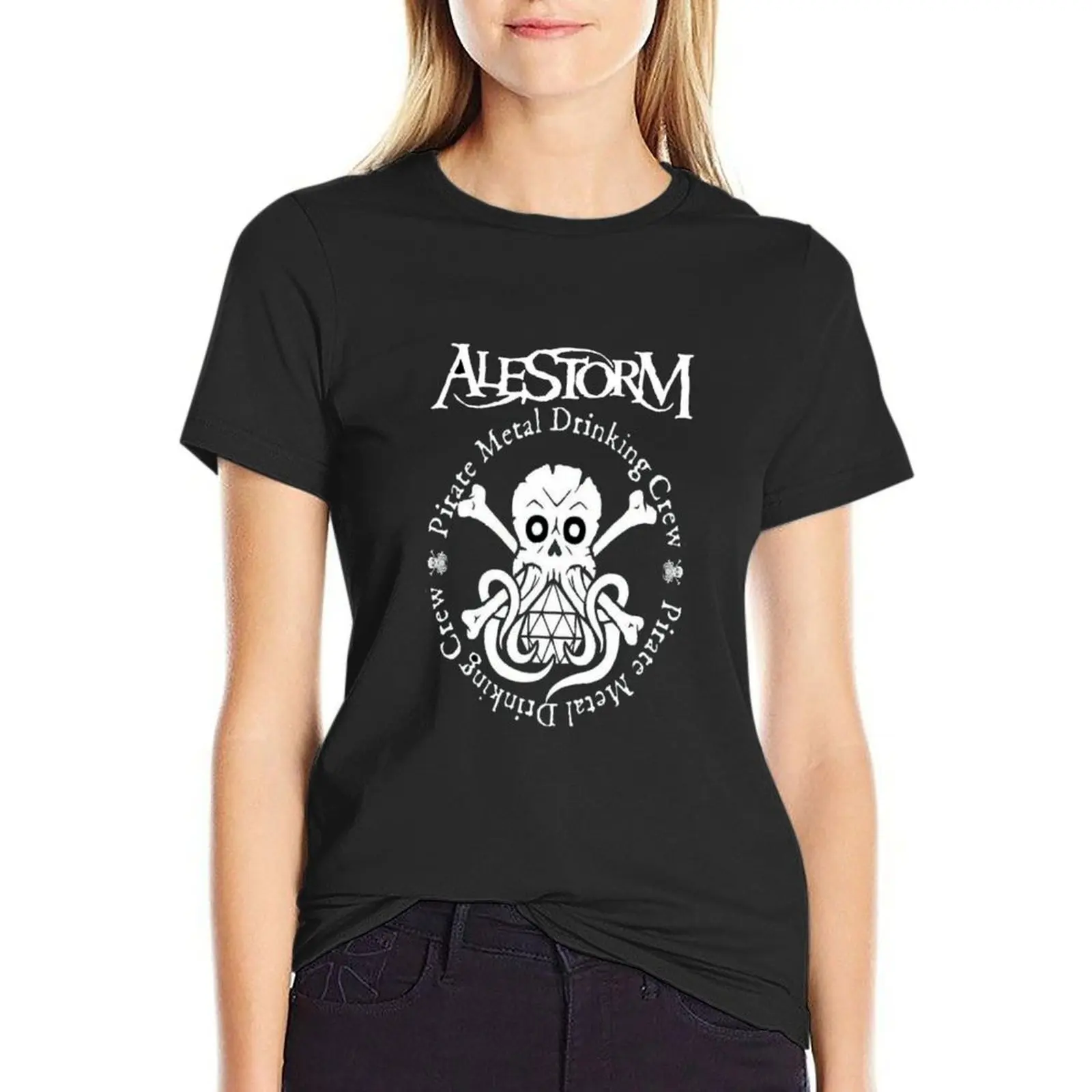 Новинка футболка alestorm с логотипом пиратского металлического питья эстетическая