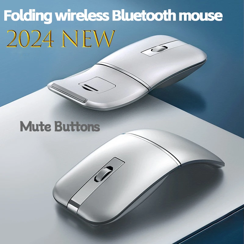 Вращающаяся ультратонкая беспроводная мышь перезаряжаемая Bluetooth бесшумная