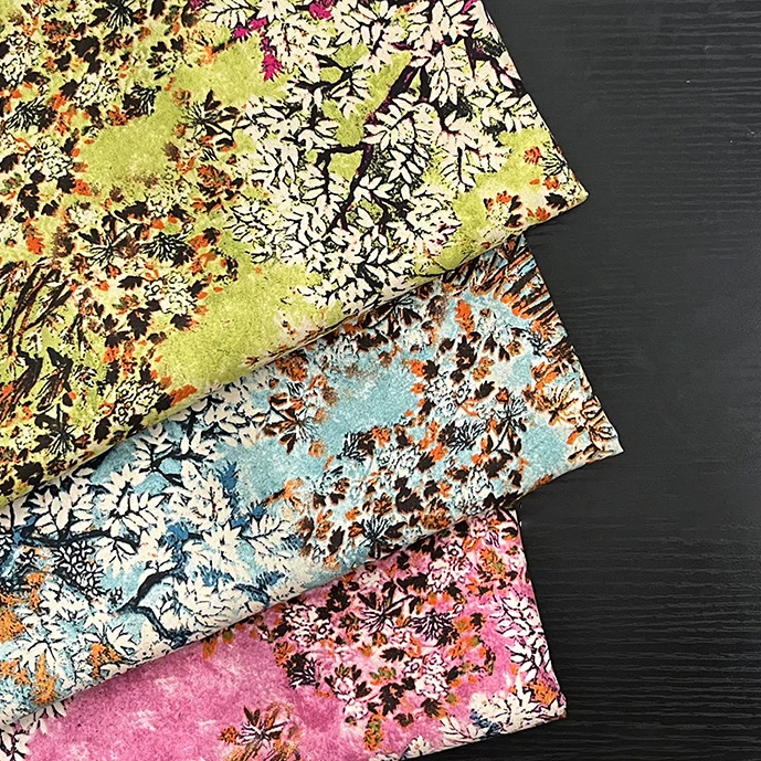 Вискоза Ткань Цветочные Цветы Винтаж Свобода Этническая Мягкая Летняя Пижама