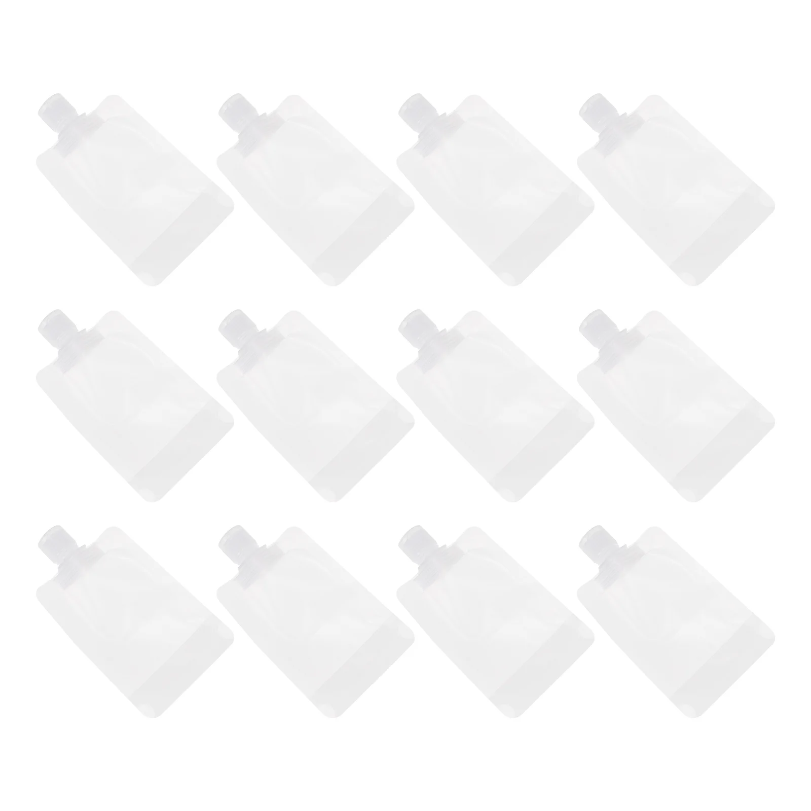 

12Pcs Portable Travel Lotion Pouch Practical Squeezable Bag Shampoo Bag White