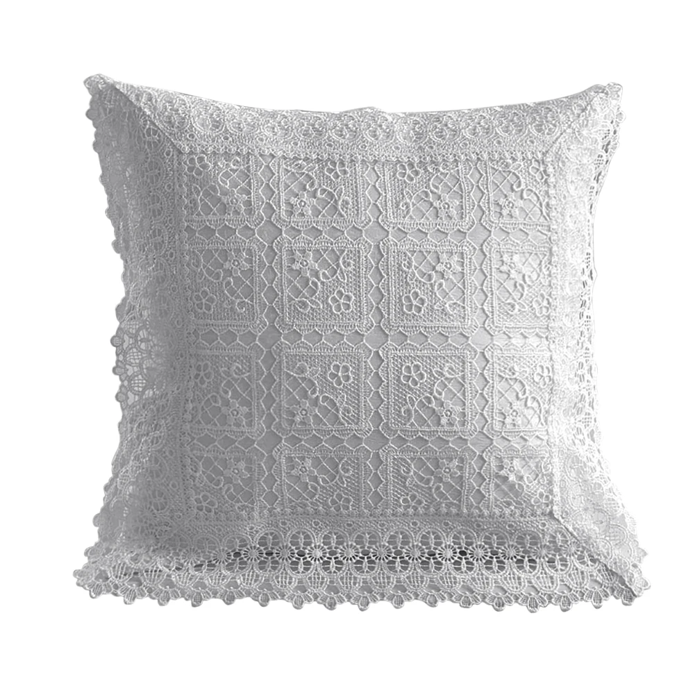 

Квадратный современный чехол для подушки, кружевной нескользящий съемный чехол для подушки с вышивкой, офисный, домашний декор, для спальни...