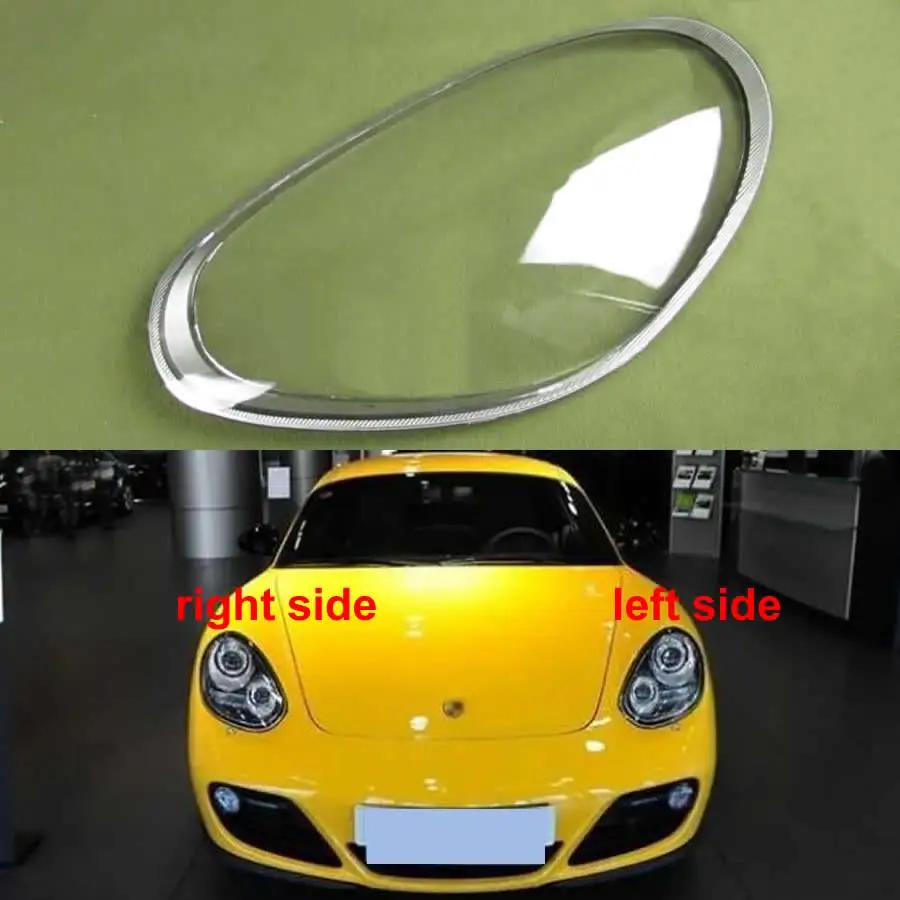 

For Porsche Cayman Boxster 987 2009-2012 Xenon Headlight Shell Transparent Headlamp Cover Plexiglass Replace Original Lampshade
