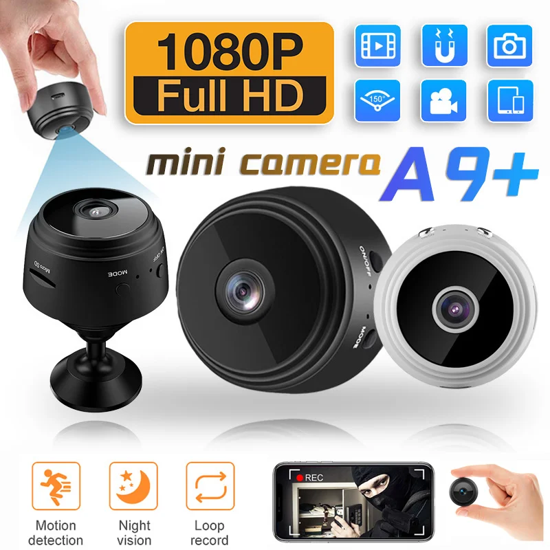 

Мини-камера Wi-Fi A9, HD 1080P, датчик ночного видения
